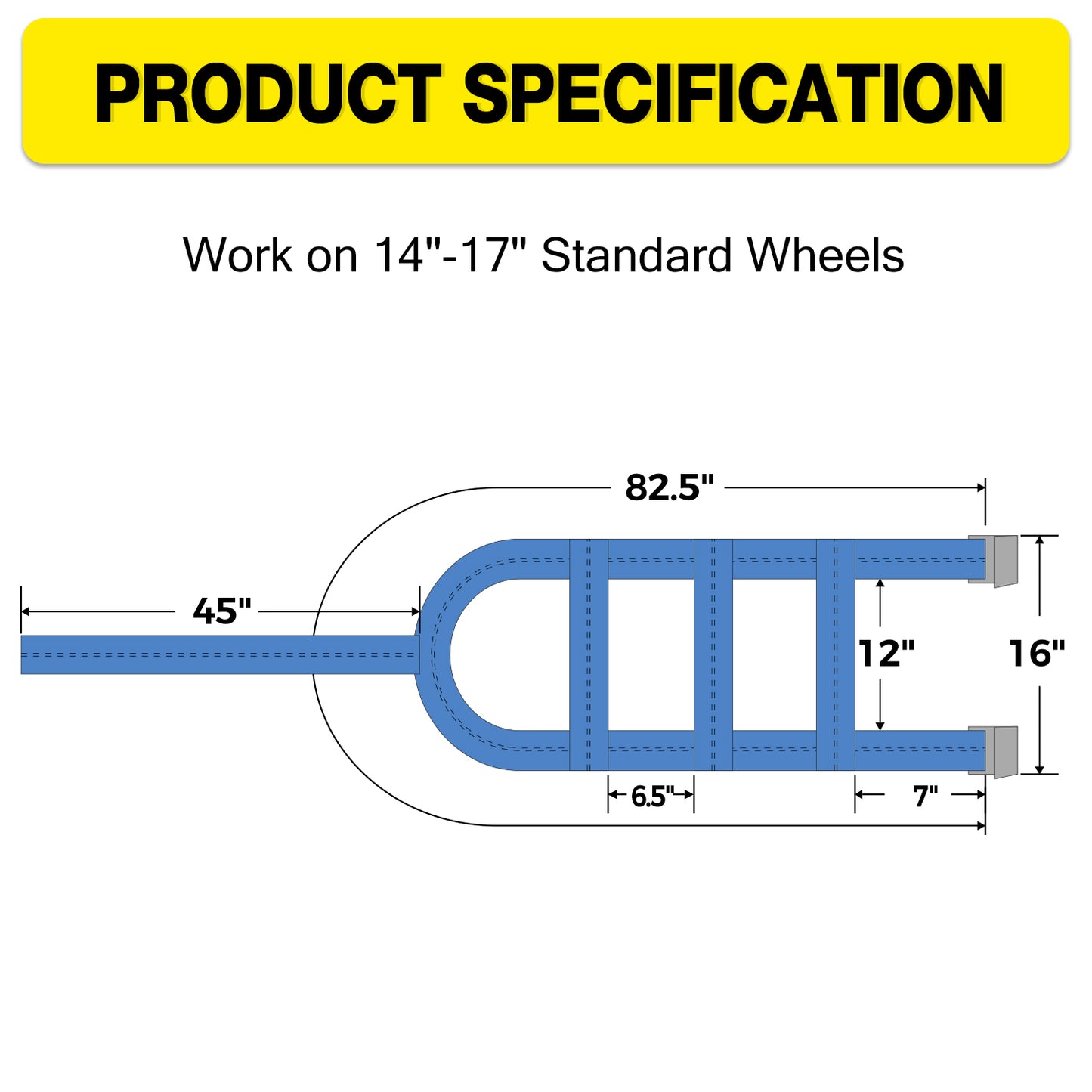Tow Dolly Basket Straps for 14"-17" Tires
