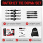 1 Inch x 12 Feet Retractable Ratchet Straps with Soft Loops