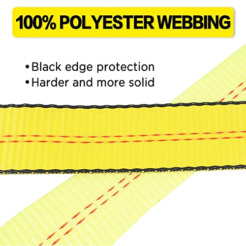 3-Point Car Hauler Straps 2"x10ft Over-the-Tire 4-Pack, 10,000lb – image 4