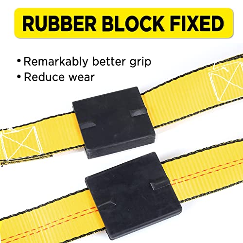 3-Point Car Hauler Straps 2"x10ft Over-the-Tire 4-Pack, 10,000lb – image 5