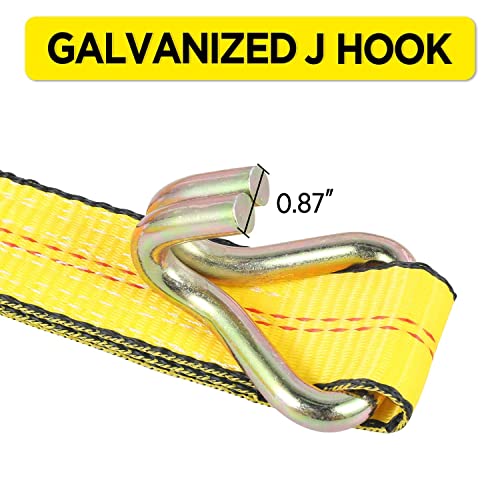 3-Point Car Hauler Straps 2"x10ft Over-the-Tire 4-Pack, 10,000lb – image 7