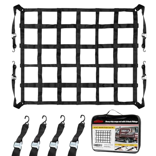 Cargo Net for Pickup Truck Bed 42"x50" with S-Hooks, 2" Wide Mesh – image 2