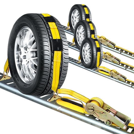 E-Track Tire Straps for Trailers 2"x10ft 4-Pack, 10,000lb – image 1
