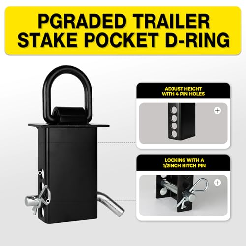 Stake Pocket D Rings 4-Pack, 16,200lb Heavy Duty Trailer Anchor Points – image 5