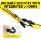 Car Tie Down Straps for Trailers 2"x10ft J-Hook with Safety Clips 4-Pack – image 5
