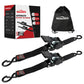 Retractable Ratchet Tie Down Straps 2"x10ft 2-Pack, 4,400lb Break Strength – image 1