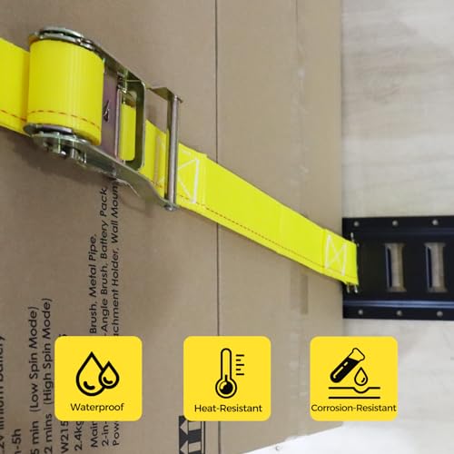 E-Track Ratchet Tie Down Straps 2"x15ft 4-Pack, 4,500lb Break Strength – image 5