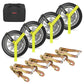 Tire Tie Down Straps 2"x10ft with Snap Hook 4-Pack, 10,000lb – image 1