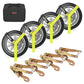 Tire Tie Down Straps 2"x10ft with Snap Hook 4-Pack, 10,000lb – image 2