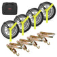 Tire Tie Down Straps 2"x10ft with Swivel J-Hook, 10,000lb – image 1