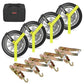 Tire Tie Down Straps 2"x10ft with Swivel J-Hook, 10,000lb – image 2