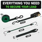 1"x15ft Ratchet Tie Down Straps 4-Pack for Motorcycle, Dirt Bike & ATV – image 5