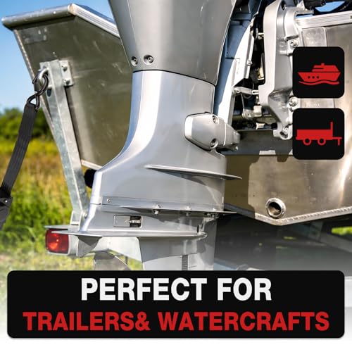 Retractable Boat Trailer Tie Down Straps 2"x6ft 2-Pack, 4,400lb Break Strength – image 8