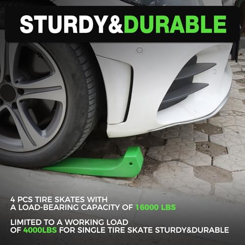 Tire Skates for Tow Truck 4-Pack, 16,000lb Heavy Duty – image 4