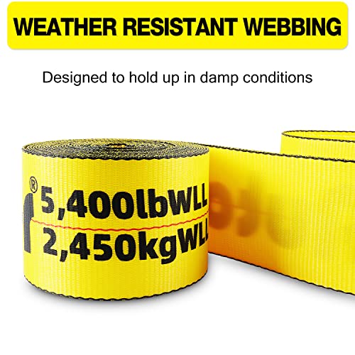 4"x30' Ratchet Tie Down Straps with Flat Hooks, 16,200lb Break Strength – image 7