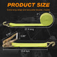 Autofonder Ratchet Tie Down Strapa 2-Pack 2in x 27ft with Double J Hooks – image 3