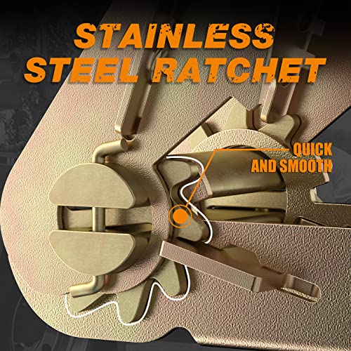 Autofonder Ratchet Tie Down Strapa 2-Pack 2in x 27ft with Double J Hooks – image 6