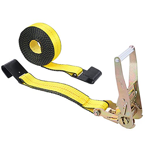 Autofonder Flat Hook Ratchet Straps 2in x 27ft, 3,333lb Working Load Limit – image 7