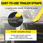 Autofonder 4" x30' Winch Straps with Flat Hook Flatbed Tie Downs Truck Straps 5,400lbs Load Capacity Cargo Control for Flatbeds, Trucks, Trailers, Farms, Rescues, Tree Saver, Yellow(4 Pack) – image 8