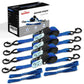 NeatStrap Ratchet Strap with Safety Lock Chromoly S Hooks-1,500lbs Break Strength-Motorcycle, Kayak Ratcheting Straps 1" x 15' Soft Loop Tie-Downs for Pickup Bed,Moving Truck,Trailer(4PK) – image 1