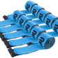 Autofonder 4" x 30' Straps for Flatbed Trailers 10-Pack Heavy Duty, Blue – image 1