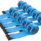 Autofonder 4" x 30' Straps for Flatbed Trailers 10-Pack Heavy Duty, Blue – image 2