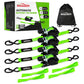 Autofonder Retractable Ratchet Straps (4-Pack) 1inx12ft Heavy Duty 1,500lb – image 1