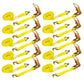 Autofonder Ratchet Tie Down Straps 10-Pack Heavy Duty 2" x 27' with J Hooks – image 1