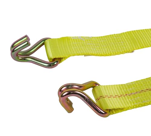 Autofonder Ratchet Tie Down Straps 10-Pack Heavy Duty 2" x 27' with J Hooks – image 6