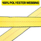 Autofonder Ratchet Tie-Down Straps Flat Hook (10 Pack) 2" x 27' Yellow – image 4