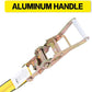 Autofonder Ratchet Tie-Down Straps Flat Hook (10 Pack) 2" x 27' Yellow – image 5