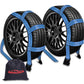 Autofonder 2Pc Tow Dolly Basket Straps with Flat Hook for 14"-17" Tires -10,000 lbs Breaking Strength Tire Bonnet&Tire Net -2” Over Wheel Car Basket Tie Down Straps with Carrying Bag（Blue） – image 1