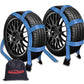 Autofonder 2Pc Tow Dolly Basket Straps with Flat Hook for 14"-17" Tires -10,000 lbs Breaking Strength Tire Bonnet&Tire Net -2” Over Wheel Car Basket Tie Down Straps with Carrying Bag（Blue） – image 2