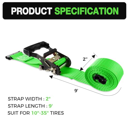 Autofonder Wheel Chock Tie Down Kit Heavy Duty 4,500lbs Durable – image 3