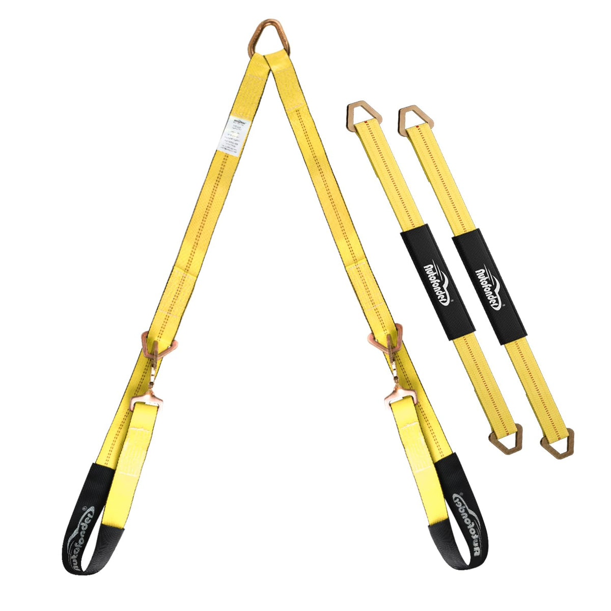 Autofonder 2" x4' V-Bridle Strap with Cordura Sleeve and 2"x36" Axle Straps – image 1