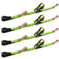 Autofonder Axle Tie-Down Straps 2" x 114" 4-Pack 10,000lbs Green – image 1