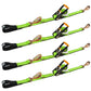 Autofonder Axle Tie-Down Straps 2" x 114" 4-Pack 10,000lbs Green – image 2