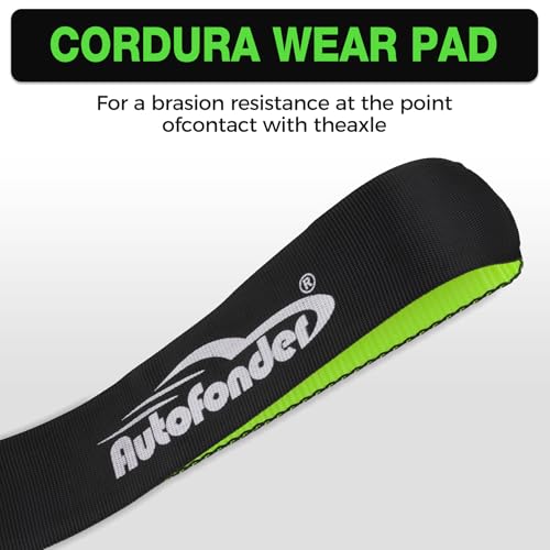 Autofonder Axle Tie-Down Straps 2" x 114" 4-Pack 10,000lbs Green – image 6