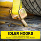 Autofonder Car Hauler Straps 4-Pack Heavy Duty 2inx10ft with Idler J Hooks – image 6
