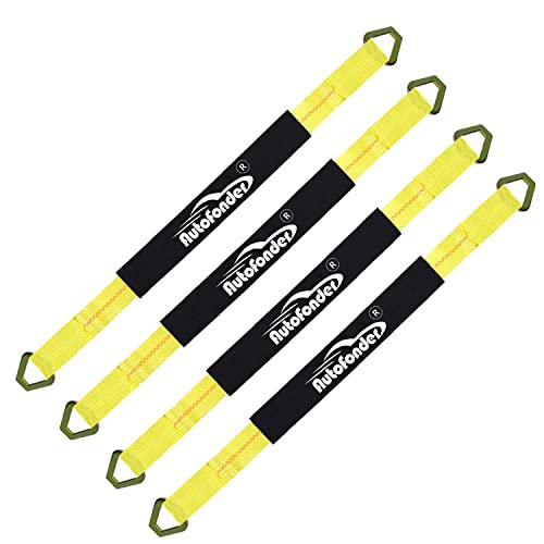 Autofonder 4 Pack 2" x36'' Premium Axle Straps Tie Downs with D-Ring – image 2