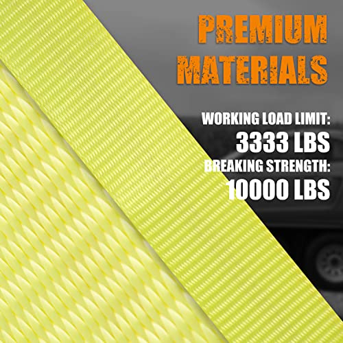 Autofonder 4 Pack 2" x36'' Premium Axle Straps Tie Downs with D-Ring – image 5